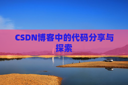 CSDN博客中的代码分享与探索